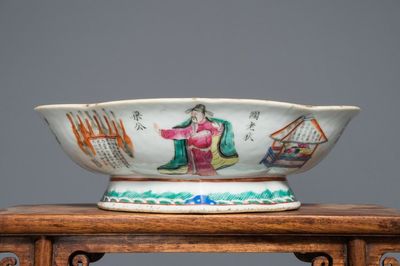 A Chinese famille rose 'Wu Shuang Pu' bowl, 19th C.