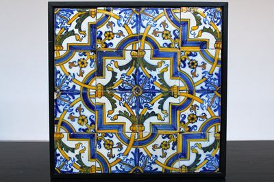 A field of 16 Portuguese tiles 17th C.