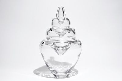 A four-piece Val Saint-Lambert crystal tulip vase, "Bulbe", by Ronald van der Hilst, ca. 2005