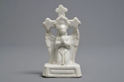 A rare Chinese Dehua blanc de Chine crucifix, Kangxi/Qianlong