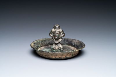 A Roman bronze 'satyr' bowl, probably 3rd/6th C.