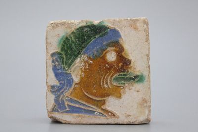 A Spanish olambrilla tile, Seville, first half 16th C.