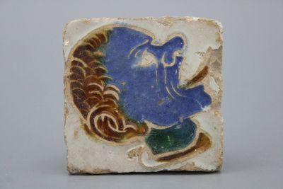 A Spanish olambrilla tile, Seville, first half 16th C.