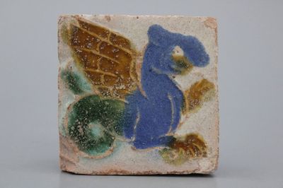 A Spanish olambrilla tile, Seville, first half 16th C.
