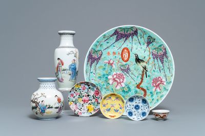 A varied collection of Chinese porcelain, Qing and Republic, 19/20th C.