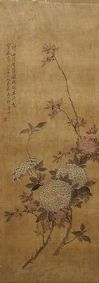 Yun Shouping (1633–1690): Flower branches, ink and colour on paper, 17th C.