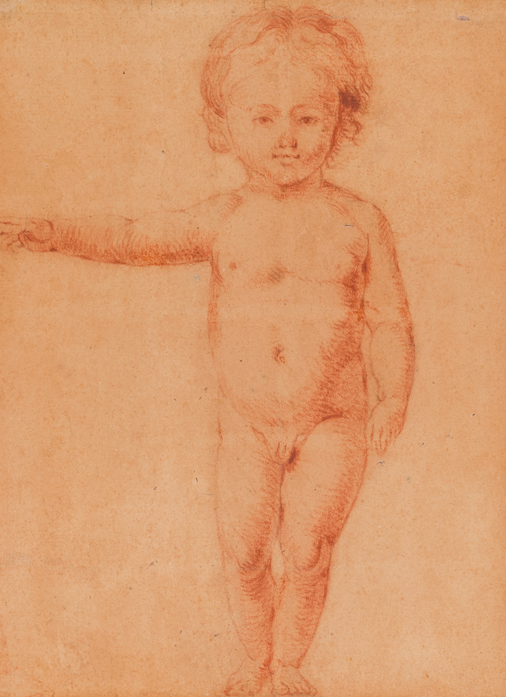 Jacob de Wit (1695-1754): 'Portrait of a boy', red chalk on paper, ca. 1747