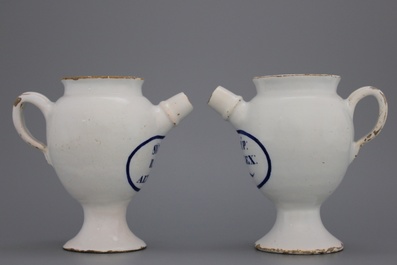 Paar Delftse siroopkannen, 18e eeuw