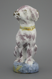 A Brussels faience model of a dog, ca. 1750