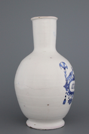A large Brussels faience pharmacy bottle A:CIEHORI, 18th C.