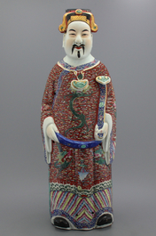 A set of 3 Chinese porcelain figures of immortals, 19th C.