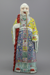 Lot de 3 figures immortelles en porcelaine chinoise, 19e