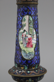 Kandelaar in Chinees emaille, Canton, 18/19e