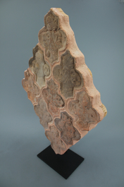 Panneau de carreaux de forme losange, France, 15e