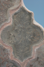 Panneau de carreaux de forme losange, France, 15e