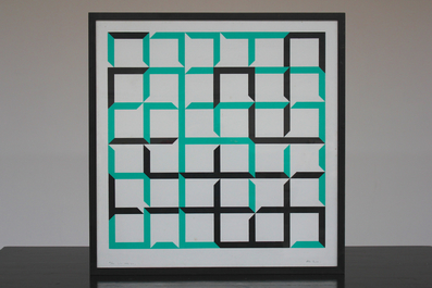 Alan Green: Solid State, dated 69, s&eacute;rigraphie abstracte