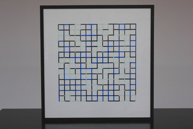 Alan Green: Circuit, dated 69, abstract screenprint