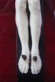 A carved ivory corpus Christi, 19th C.