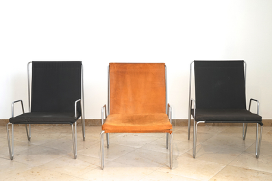 A set of 3 Verner Panton &quot;Bachelor Chairs&quot;, design 1956, Fritz Hansen Denmark