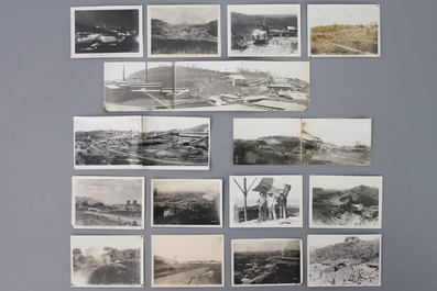 A collection of black and white panoramic and other photographic views of mostly mining areas, Belgian Congo, 20th C.