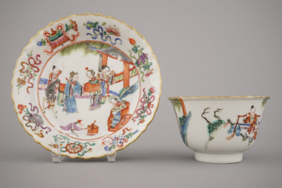 A set of 6 Chinese cups and saucers, Tongzhi mark and period, 19th C.