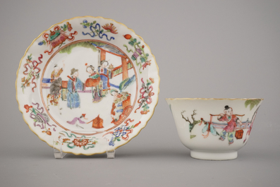 A set of 6 Chinese cups and saucers, Tongzhi mark and period, 19th C.