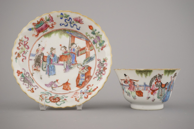 A set of 6 Chinese cups and saucers, Tongzhi mark and period, 19th C.