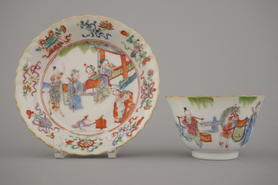 A set of 6 Chinese cups and saucers, Tongzhi mark and period, 19th C.