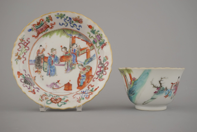 A set of 6 Chinese cups and saucers, Tongzhi mark and period, 19th C.