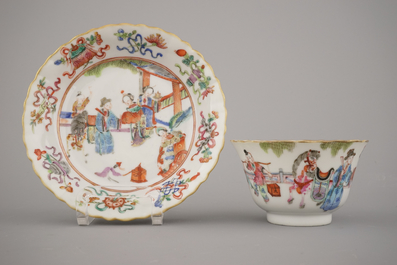 A set of 6 Chinese cups and saucers, Tongzhi mark and period, 19th C.