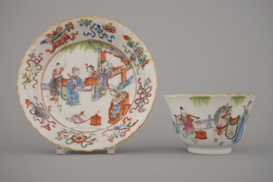 A set of 6 Chinese cups and saucers, Tongzhi mark and period, 19th C.