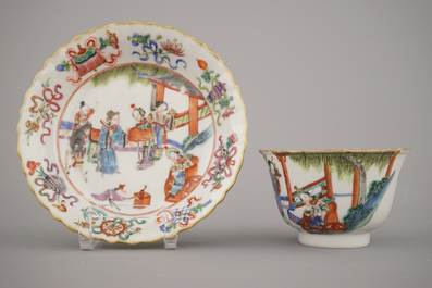 A set of 6 Chinese cups and saucers, Tongzhi mark and period, 19th C.