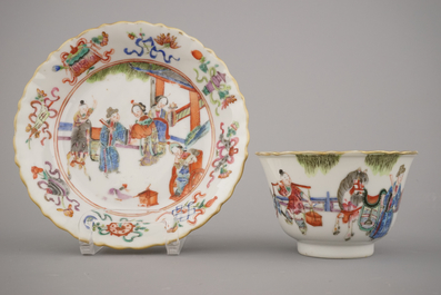 A set of 6 Chinese cups and saucers, Tongzhi mark and period, 19th C.