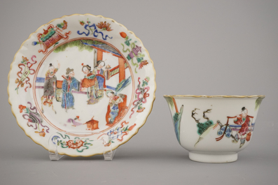 A set of 6 Chinese cups and saucers, Tongzhi mark and period, 19th C.