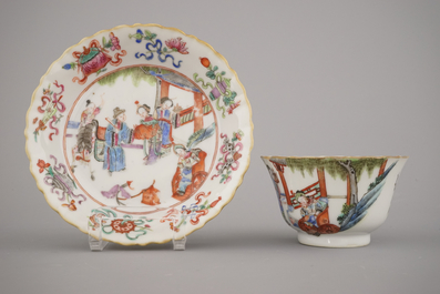 A set of 6 Chinese cups and saucers, Tongzhi mark and period, 19th C.