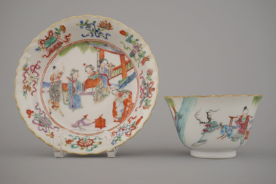 A set of 6 Chinese cups and saucers, Tongzhi mark and period, 19th C.