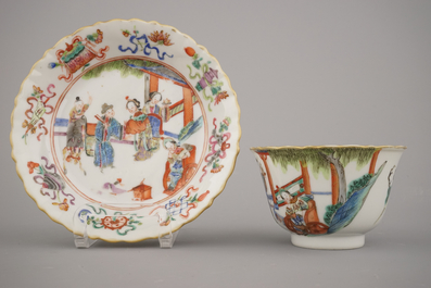 A set of 6 Chinese cups and saucers, Tongzhi mark and period, 19th C.