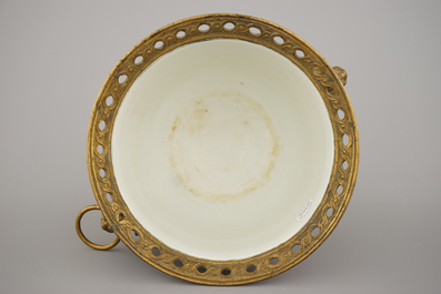 An ormolu-mounted Chinese porcelain bowl, 19th C.