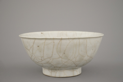 A Chinese porcelain monochrome bowl, Ming Dynasty