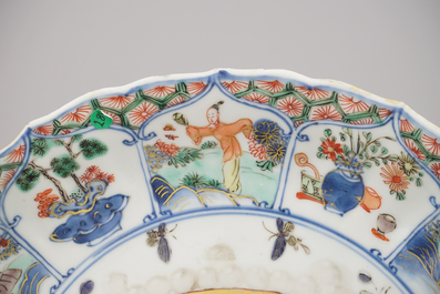 Assiette en porcelaine de Chine, type 'Provinces', famille verte, Kangxi ou Yongzhen, env. 1720