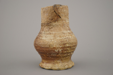 A Westerwald pewter-mounted jug and 2 stoneware vessels, 16/18th C.