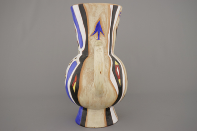 A Jean Lur&ccedil;at (1892-1966) double vase, 20th C.