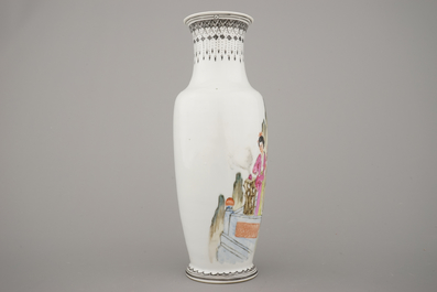 A fine Chinese famille rose republic vase