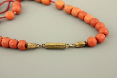 Collection de bijoux en corail rouge, Chine, 19e