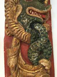 Paneel van een gondel met draak in chinoiserie, Veneti&euml;, ca 1680
