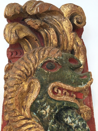 Paneel van een gondel met draak in chinoiserie, Veneti&euml;, ca 1680