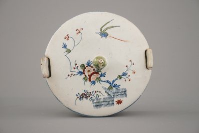 A pair of Brussels faience butter tubs, 18th C.