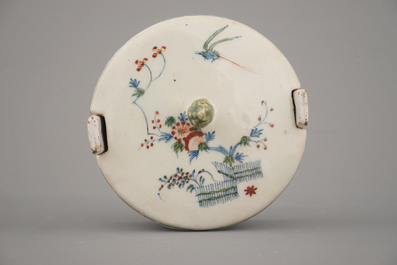 A pair of Brussels faience butter tubs, 18th C.