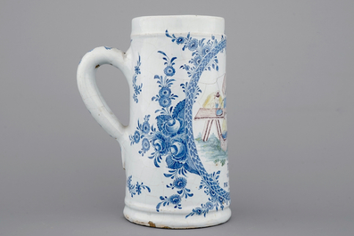 An exceptional tavern scene jug, dated 1794, Courtrai or Brussels