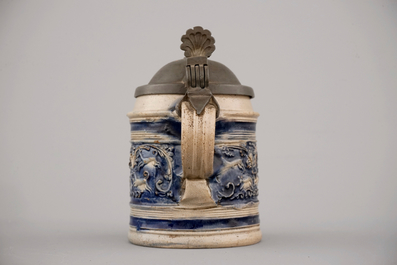 A small Westerwald beer stein, 17th C.